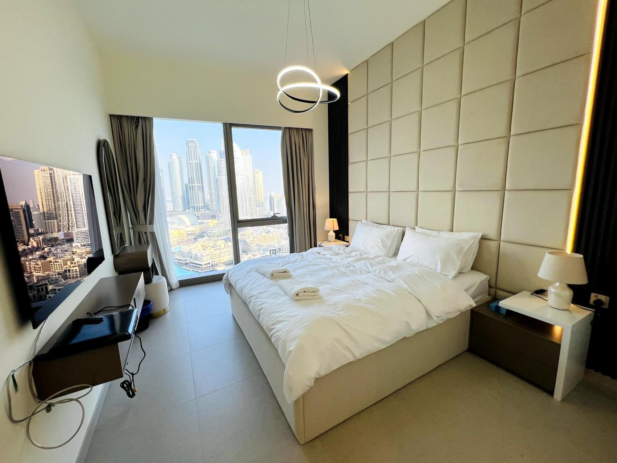 Luxury 2Br Apartment Burj Khalifa & Fountain Views Dubai Exterior foto