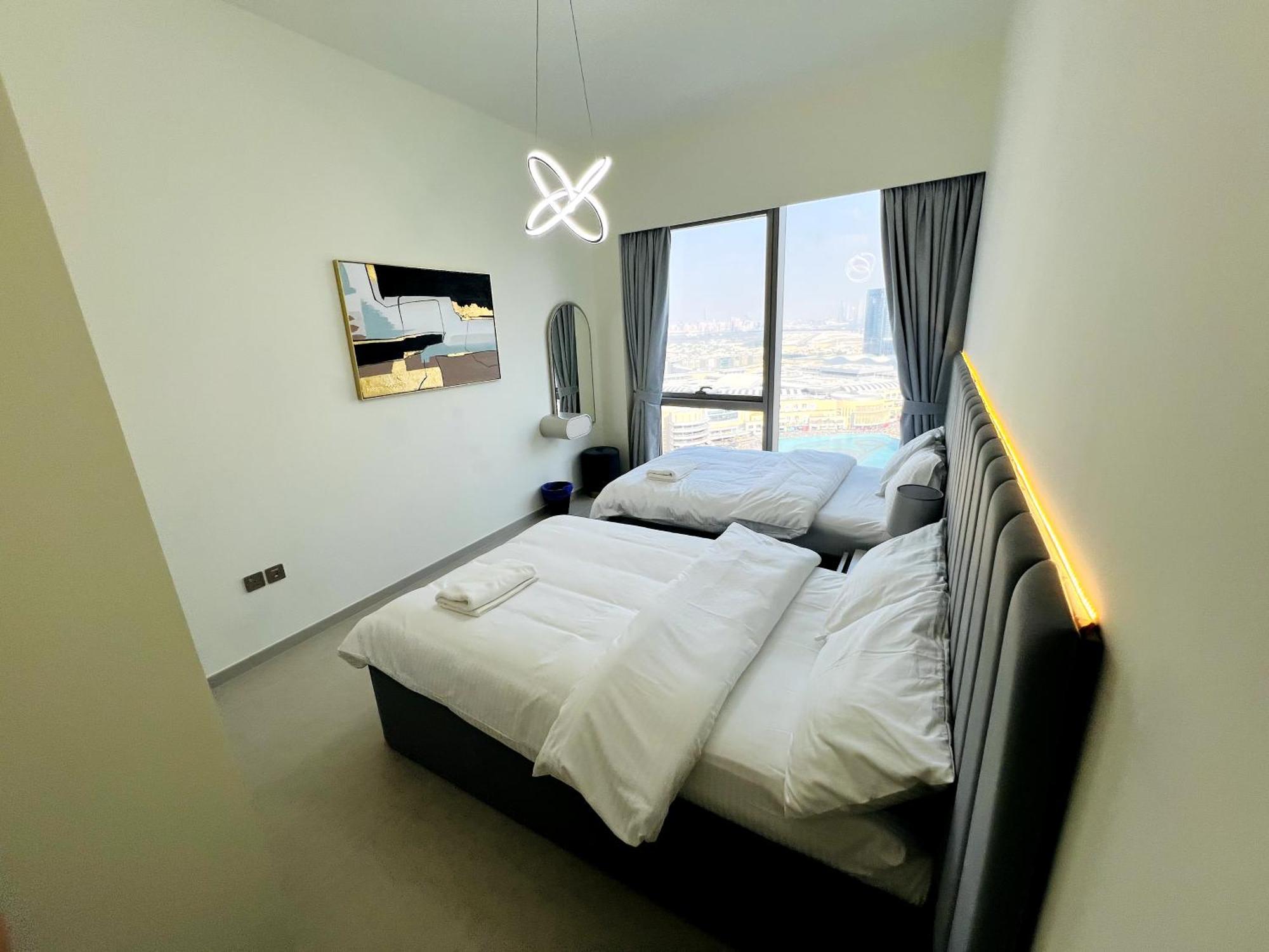 Luxury 2Br Apartment Burj Khalifa & Fountain Views Dubai Exterior foto